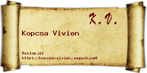 Kopcsa Vivien névjegykártya