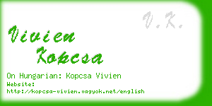 vivien kopcsa business card